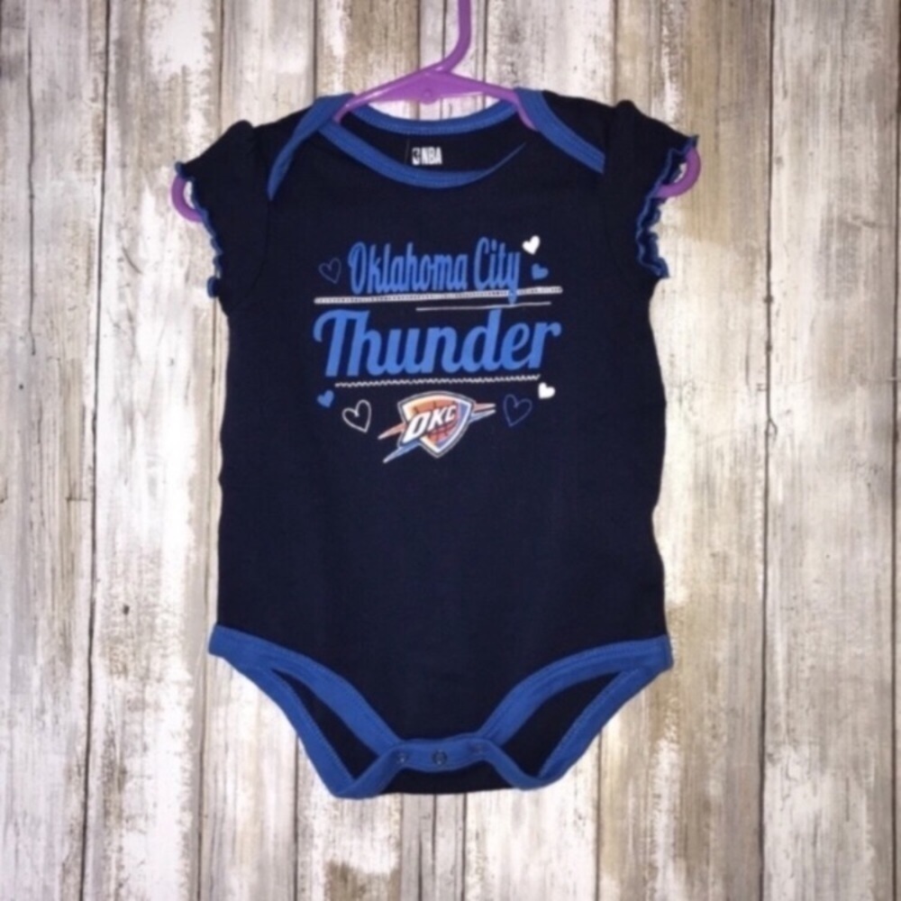 Oklahoma City Thunder Baby Girl Onesie 12M Blue NBA Bodysuit